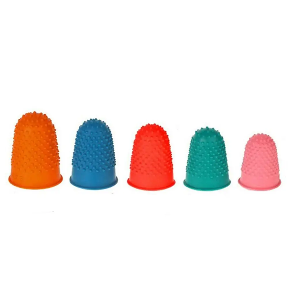 5/20PCS Natural Rubber Finger Cots Embroidery Quilting Fingertip Protective Gloves Cleaning Accessories Multicolor