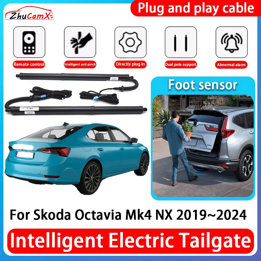 

ZhuCamX Car Power Trunk Electric Suction Tailgate Intelligent Tail Gate Lift Strut For Skoda Octavia Mk4 NX 2019~2024