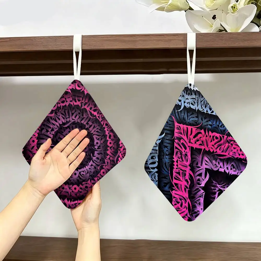 Pokras Totem Design Lampas Art Multi-scene Polyester Cotton Towel, Hanging Hand Wiping Cloth for Kitchen Bathroom Hotel