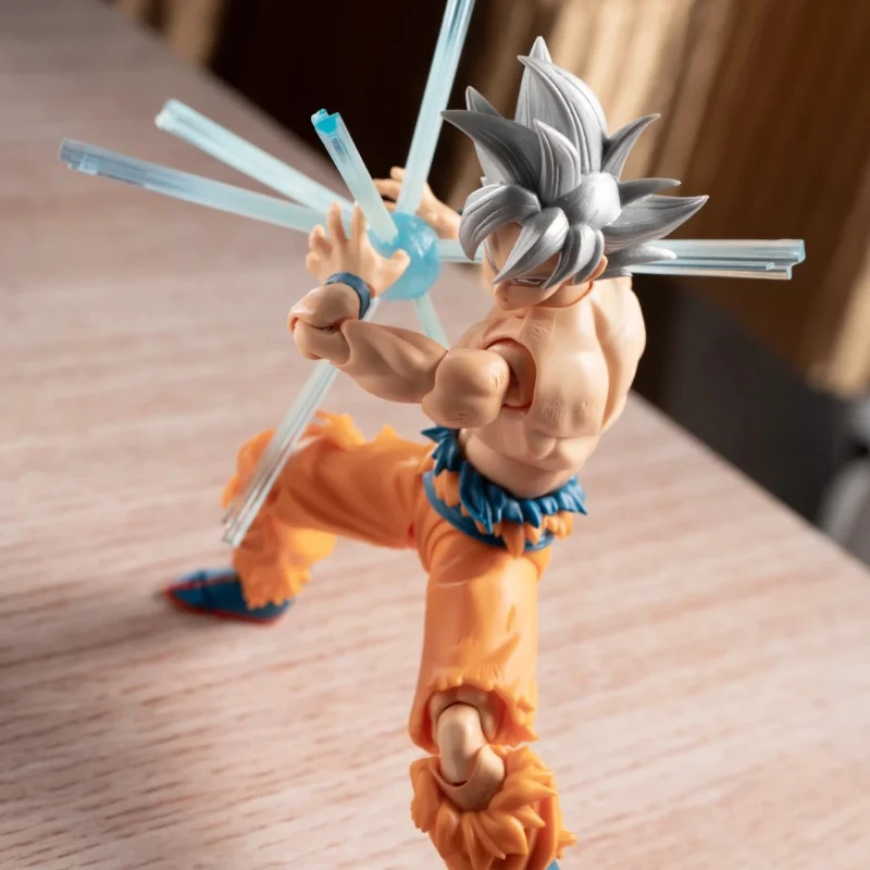 In-Stock Bandai Original SHF DRAGON BALL Son Goku Migatte no Gokui Silver Hair Anime Action Figures modello da collezione regali giocattolo