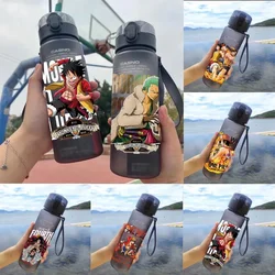 ONE PIECE Water Bottle Anime Drinking Bottle Luffy Zoro Chopper Men Women Fitness Water Bottles portable sports water bottle