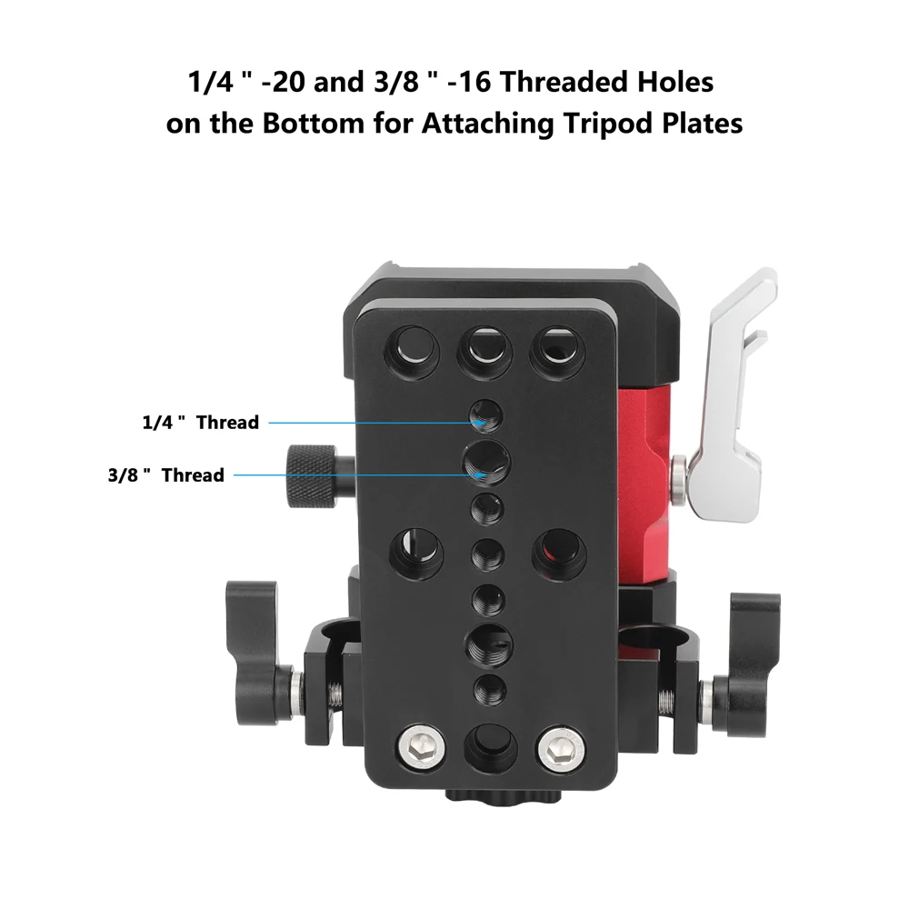 Система быстросъемной камеры CAMVATE, опорная пластина Arca/Manfrotto-типа с креплением на стержень LWS 15 мм для плечевой установки DSLR