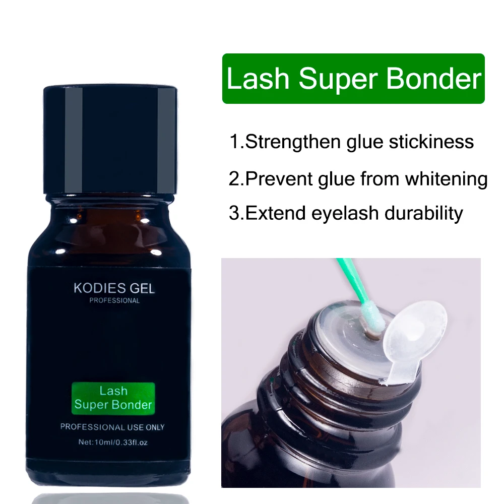 KODIES GEL Super Bonder Lashes Primer Extensions 10ML Longer Retention Adhesive Grafting Hardener Bonder Glue Beauty Tools