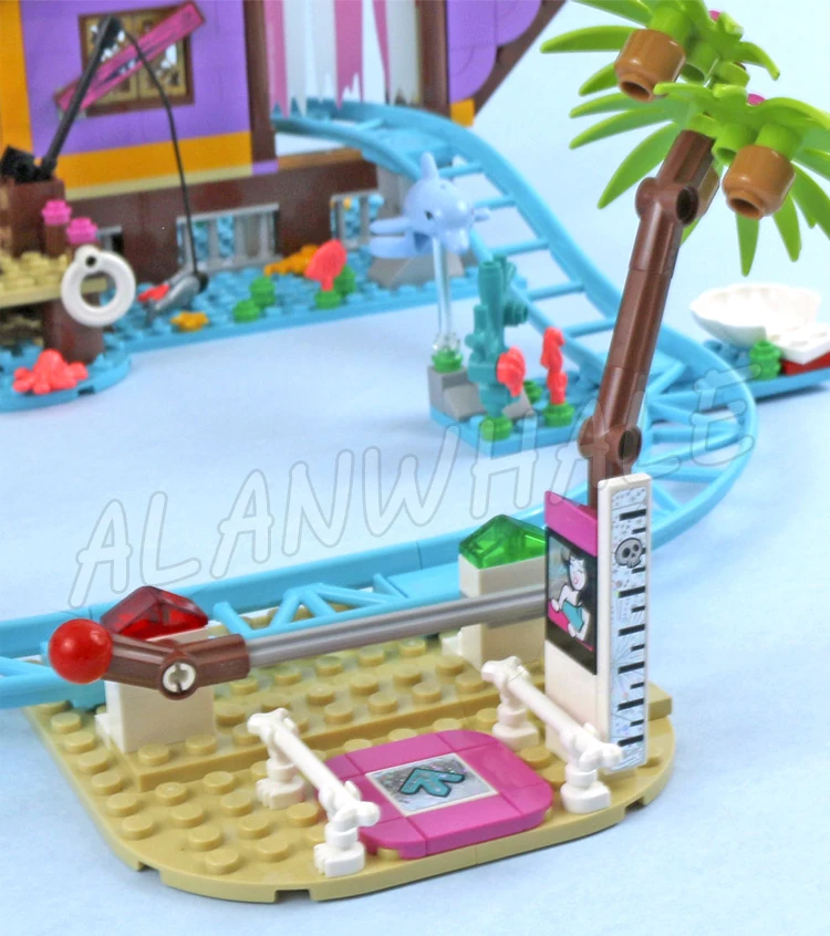 1266 stücke Freunde Heartlake City Vergnügungspark Pier Pirate Geisterschiff Karussell 11381 Bausteine spielzeug Kompatibel Mit Modell