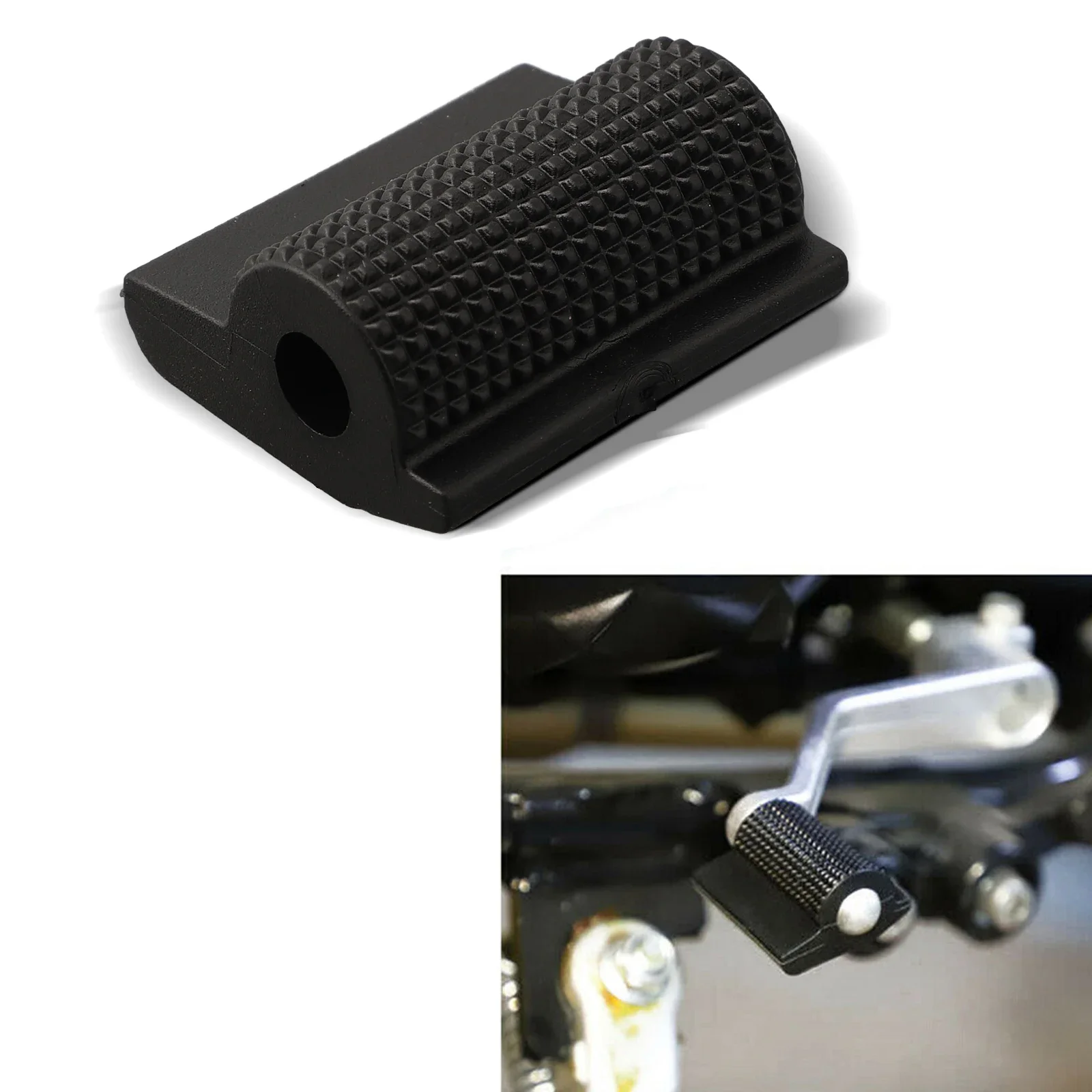 Universal Motorcycle Shift Gear Lever Pad Pedal Rubber Cover Protector Motorbike Shoe Case Red Black Accessories For Honda