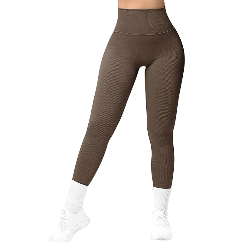 Seamless High Waist Yoga Pants for Women - Tummy Control Peach Butt Lifting Workout Leggings, Stretchy Running Fitness Gym Pants