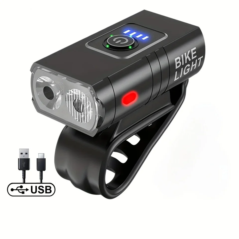 Bicycle Light 2T6 LED Front USB Rechargeable MTB Mountain Bicycle Lamp 1000LM Bike Headlight Flashlight Cycling Accessories