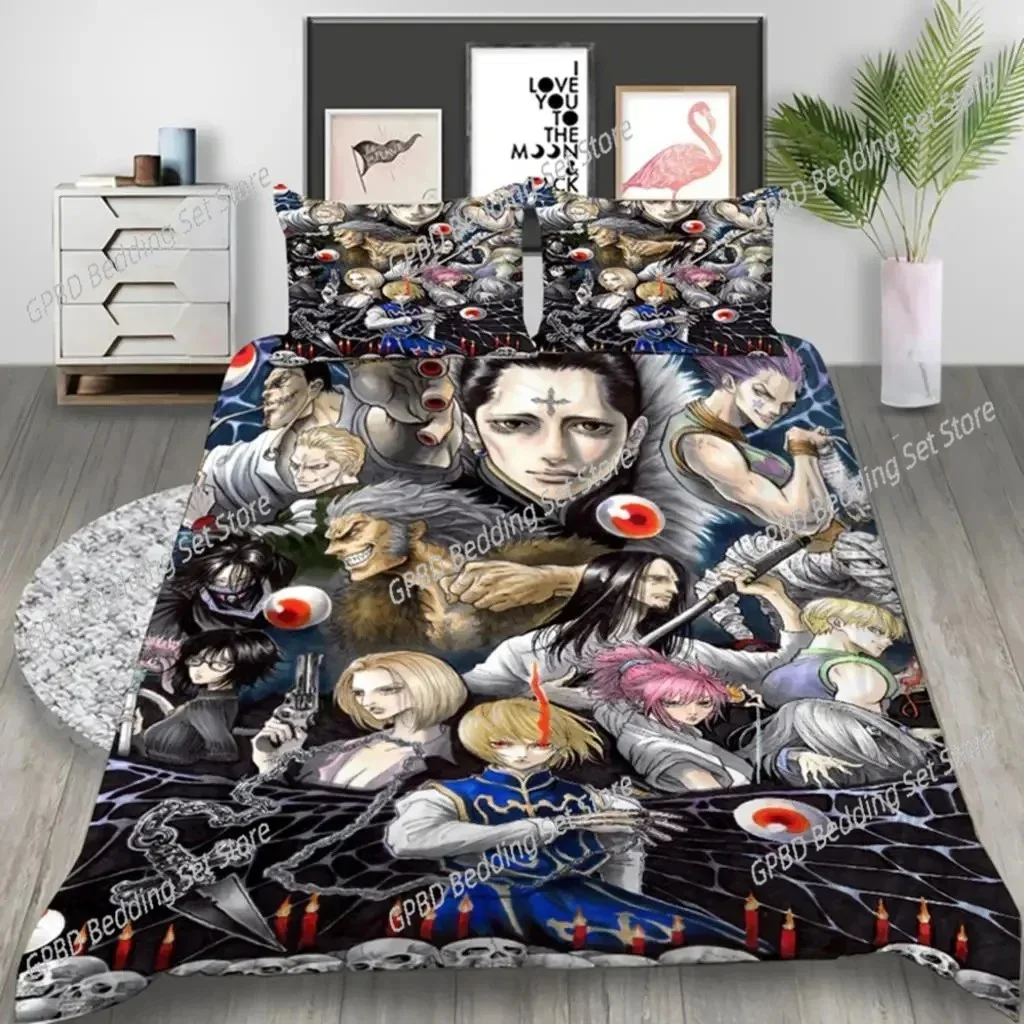 

Japan Anime Hunter Hunter 3D NEW Duvet Cover Pillowcase Bedding Set Adult Girl Bedroom Decoration Children Single Double Large