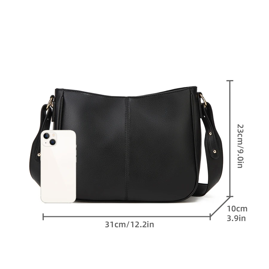 PU Leder Schulter Taschen Frauen Freizeit Geldbörsen Mode Umhängetasche Messenger Tasche Für Shopping Schule Große Kapazität Sommer – Detail 5