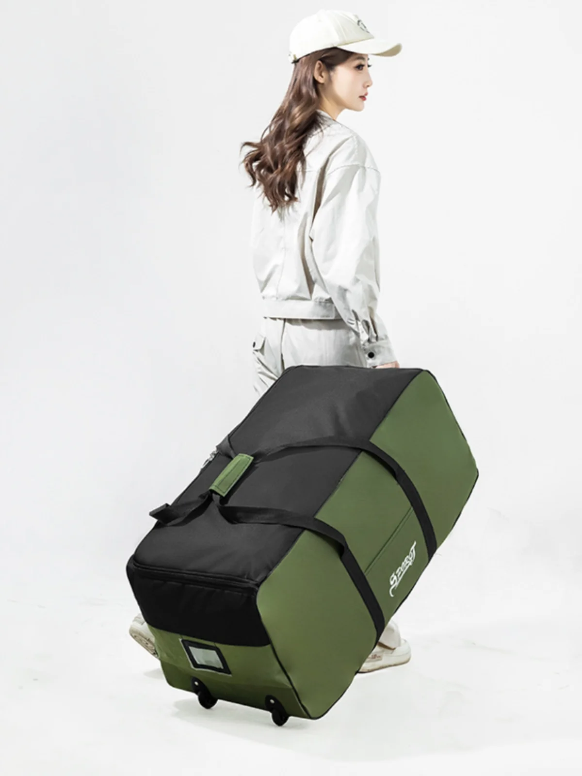 学生寮の荷物バッグ特大容量折りたたみ宿泊キルト収納トラベルホイールバッグオックスフォード布素材