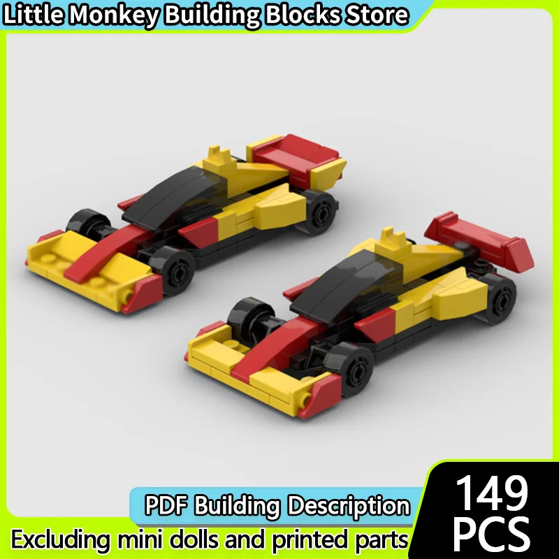 

Модель скоростного гоночного автомобиля MOC, строительные кирпичи, комплект гоночного автомобиля, модульная технология, детские праздничные подарки, сборные игрушки, костюм