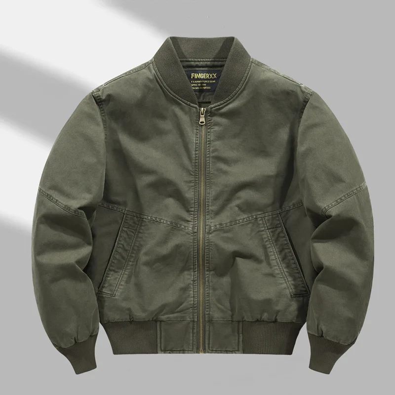

New men's jacket spring and autumn new trend fashion jacket loose casual tooling retro American baseball jersey