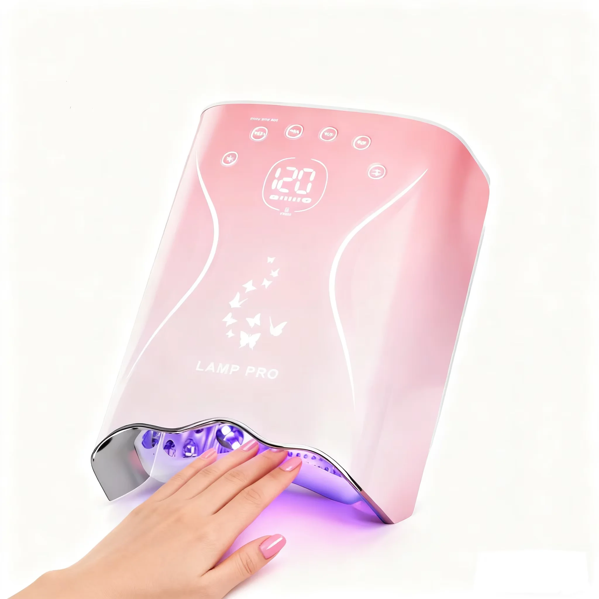 Professional 115W Rechargeable Cordless  LED Nail Lamp High Power Fast Curing Dryer with Smart Sensor for Salon Home Manicure