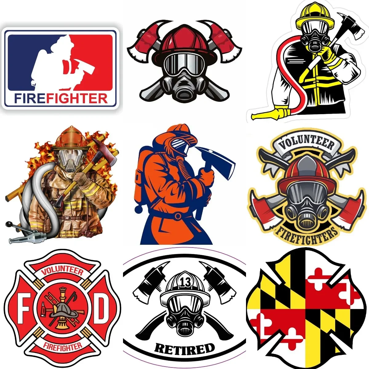 

EMS EMT Firefighter Fire Creative PVC Sticker for Decorate Car Van Truck Motorcycle Wall Room Laptop Off-road Decal Accessories