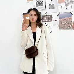 Mink Fur Bag 2025 New Luxury Designer Small Handbag Women's Furry Bags For Woman Fashion Mini Crossbody Shoulder Handbag Fur Bag