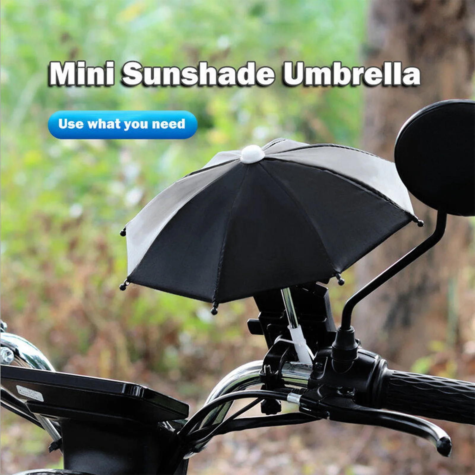 Mini Bicycle Phone Holder Umbrella Rainproof Sunshade Outdoor Scooter Mobile Phone Clip Handlebar Mount Umbrellas