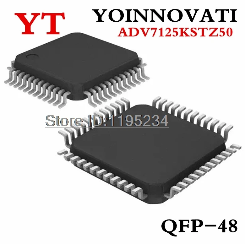 10PCS/lot IC ADV7125KSTZ50 ADV7125 KSTZ50 ADV7125 DAC VIDEO 3CH 50MHZ QFP48 Best quality