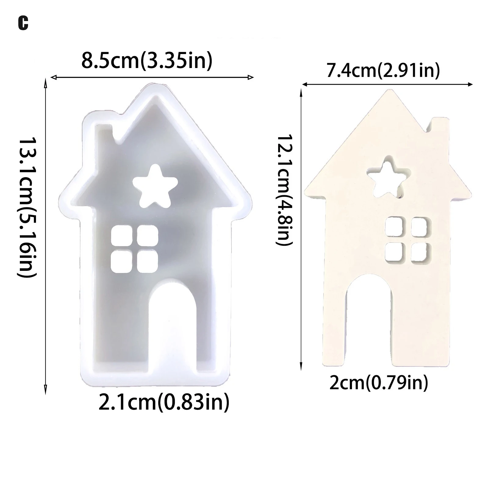 Love House ornamenti stampo in Silicone Base portacandele stampo in Silicone cemento fai da te gesso decorazioni per la casa stampo stampi in resina