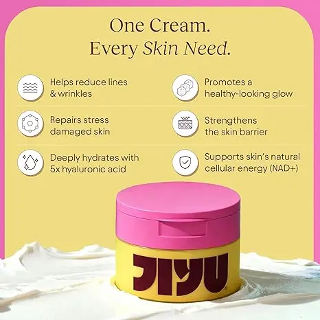 JiYu NAD+ Hydrating Face Moisturizer – Korean Anti-Aging Cream for Radiant, Firm & Smooth Skin – Deeply Hydrating & Brightening Daily Moisturizer Cream for Face and Body, All Skin Types – 50 ml - view 2