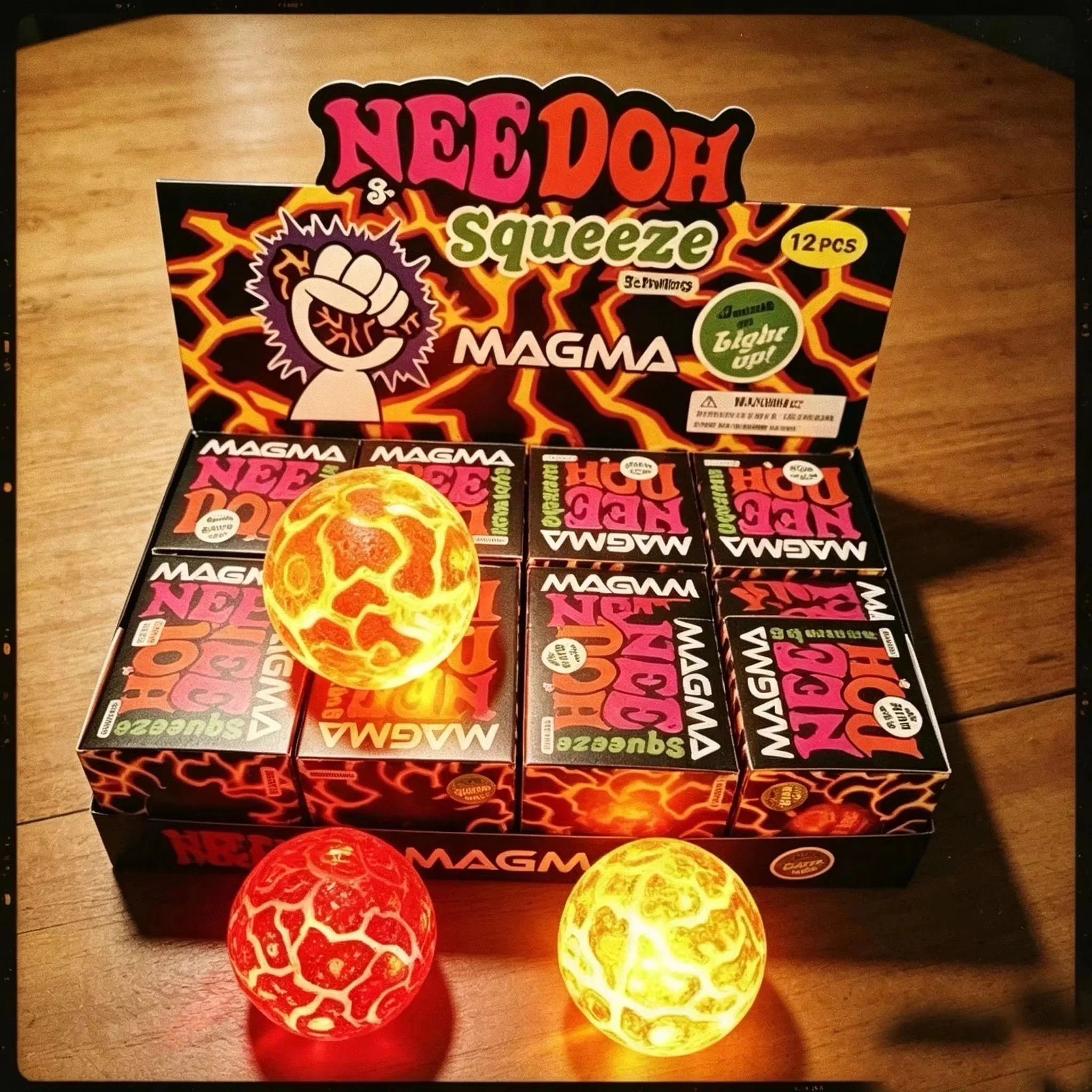 Needoh 2026 New Flash Meteorite Ball Decompression Toy with Pinch  Feature Slow Rebound Maltose Artifact for Stress Relief