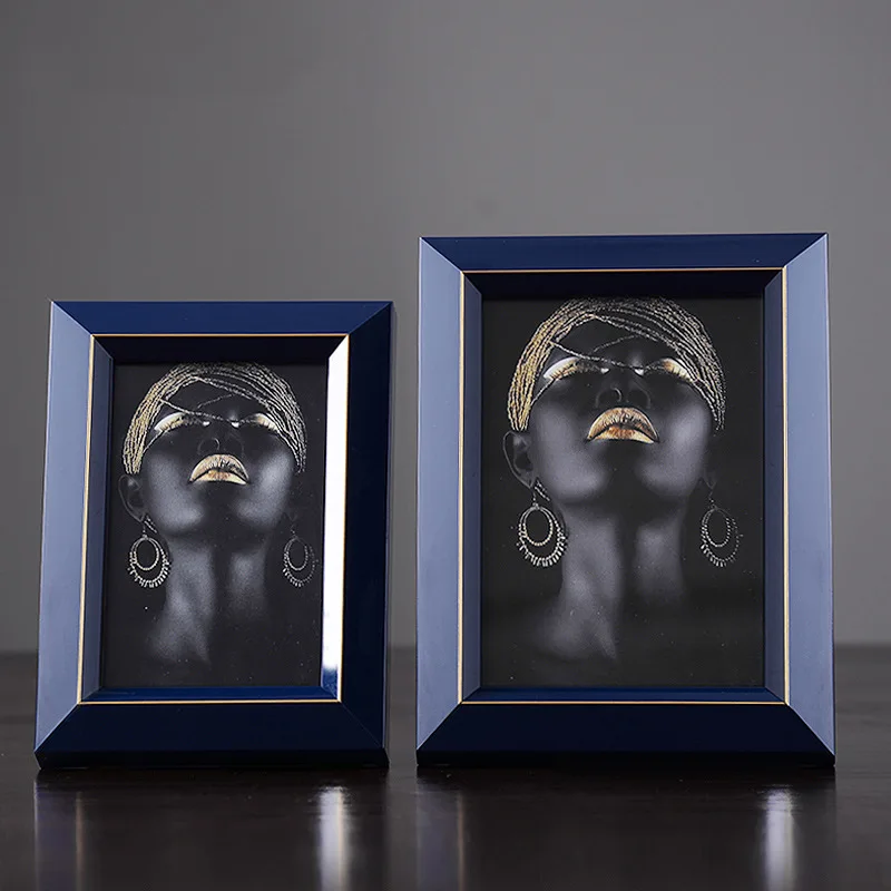 

European light luxury solid wood photo frame creative 6 inch 7 inch 10 inch picture frame office study home soft decoration