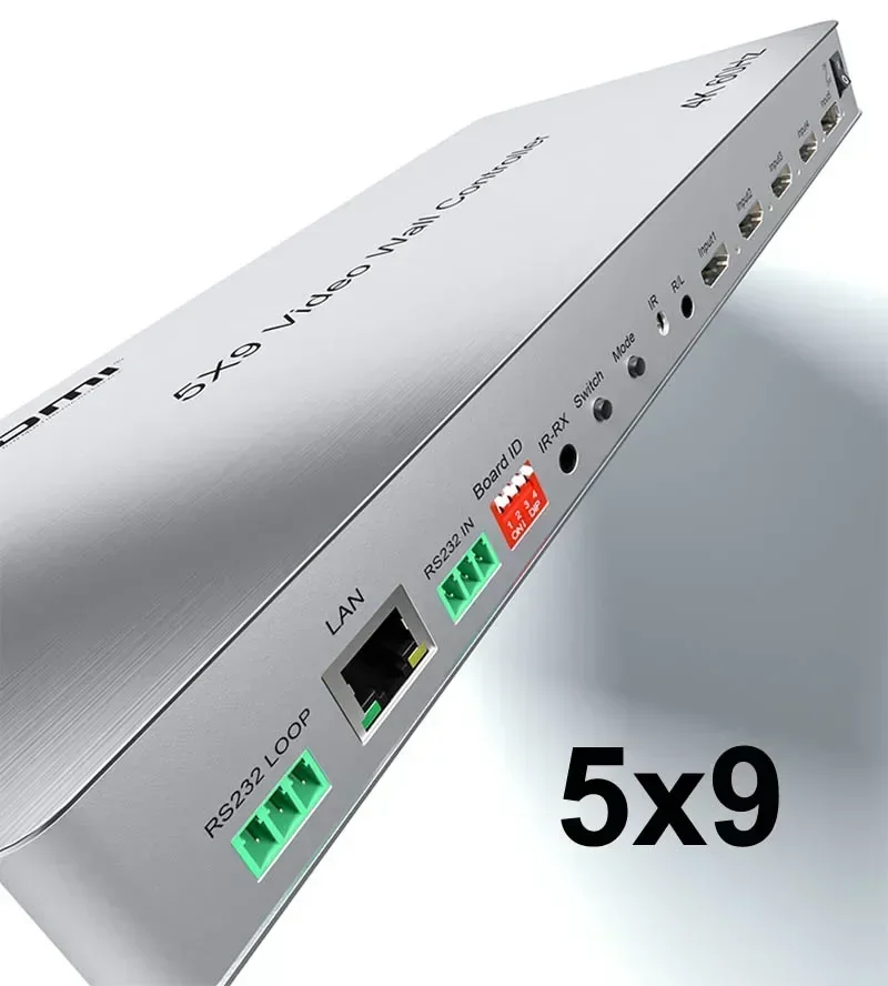 4K 60hz 5x9 HDMI Video Wall Controller 2x2 3x3 9 Ways TV Splicer Multi Screen Processor Horizontal Vertical Screen Splicing Box