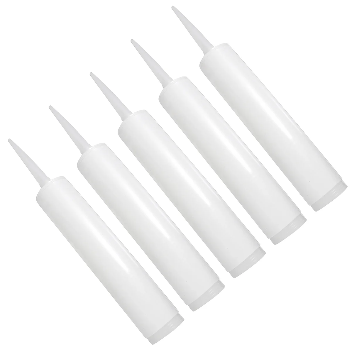 5 Pcs Glass Bottle Home Improvement Construction Tool Glue Empty Tube Grout Supplies Universal Sealant Plastic Caulk Tubes