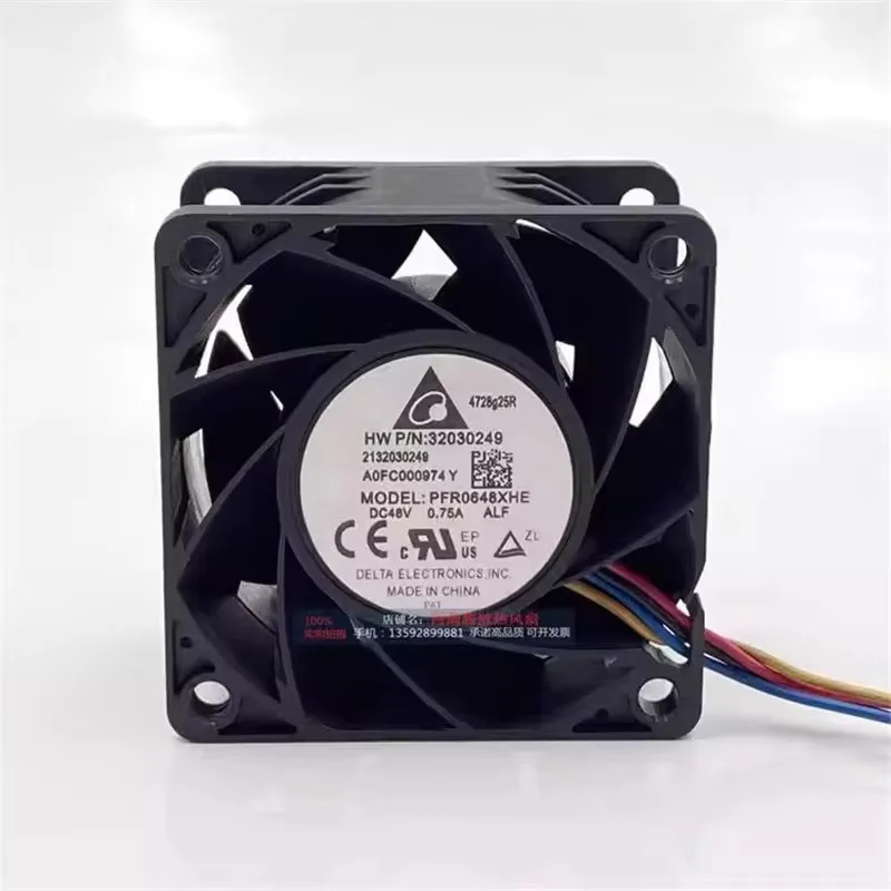 Original 60 * 60 * 38MM 6CM 48V 0.75A PFR0648XHE violent high speed frequency converter server Cooling fan