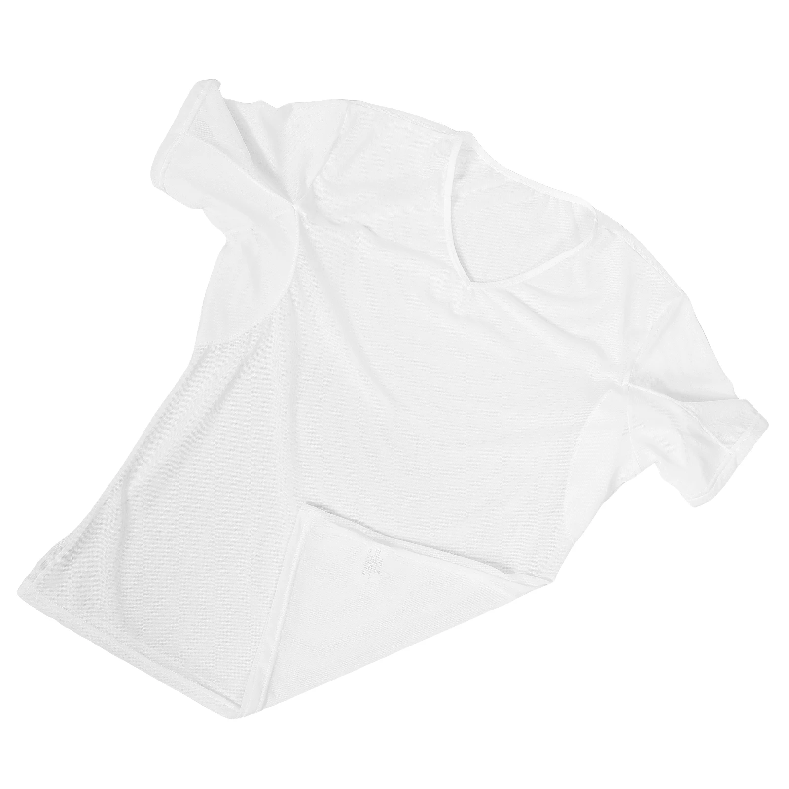 

Underarm Sweat Absorbent Vest Men T Shirt Pad Quick Dry Nylon Short Sleeve White M Size Comfortable Sport Proof Undershirt