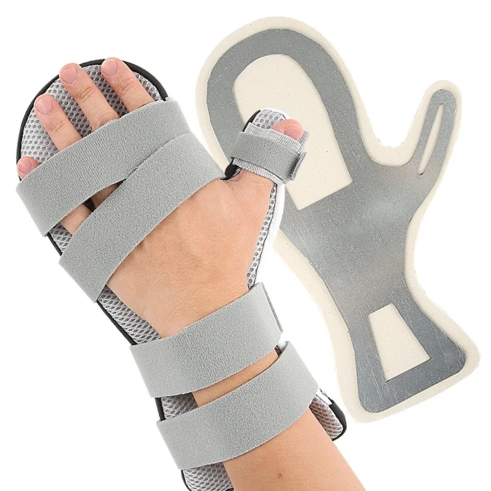 Orthotic Detachable Wrist Support Splint Breathable Lightweight Hand Brace Adjustable Bendable Finger Splint Curling Correction