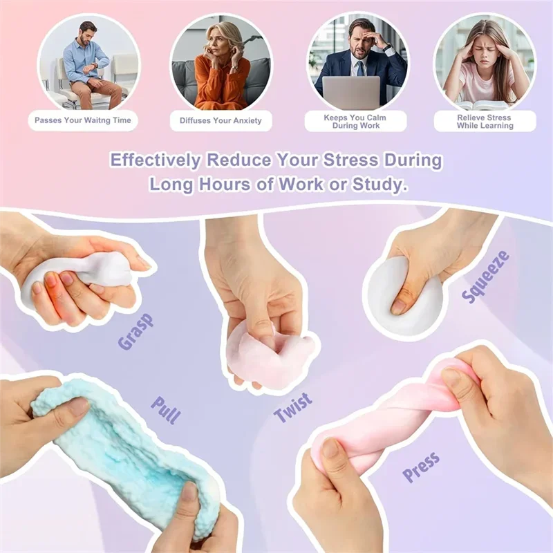 Plastic Soft Slow Sound Flowing Ice Light Beige Jelly Toy Ball | Sensory Fingertip Toy,Suitable for Playing Games and Activities view 3