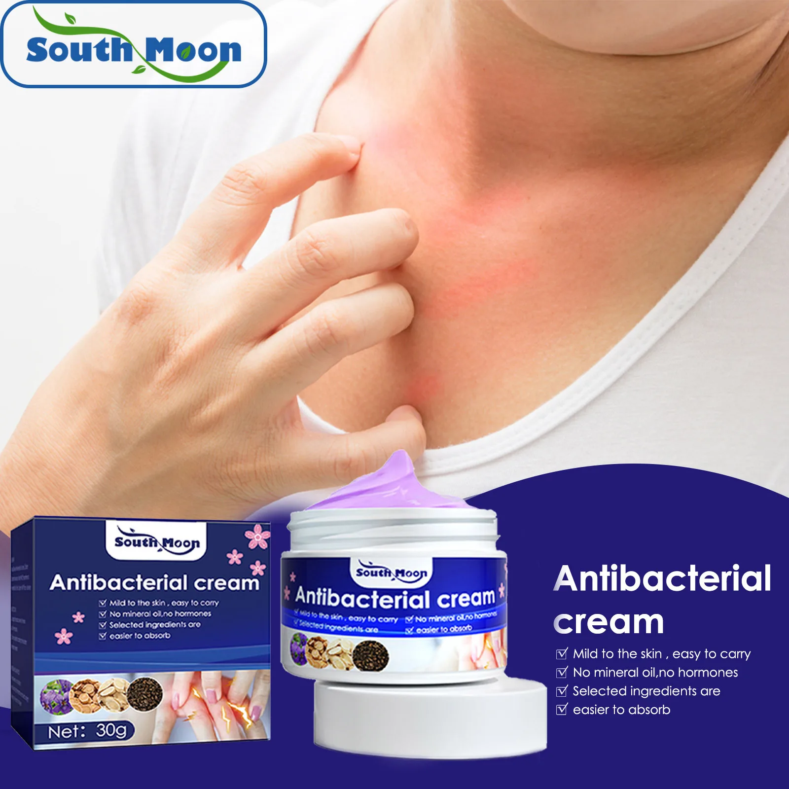 Zihua Di Ding подходит для всех крем против зуда для удаления бактерий и нанесения комаров на кожу