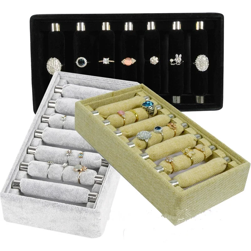 

High-quality Velvet Jewelry Storage Tray Ring Display Tray Ring Display Tray Small Tray Jewelry Hand Jewelry Display Props