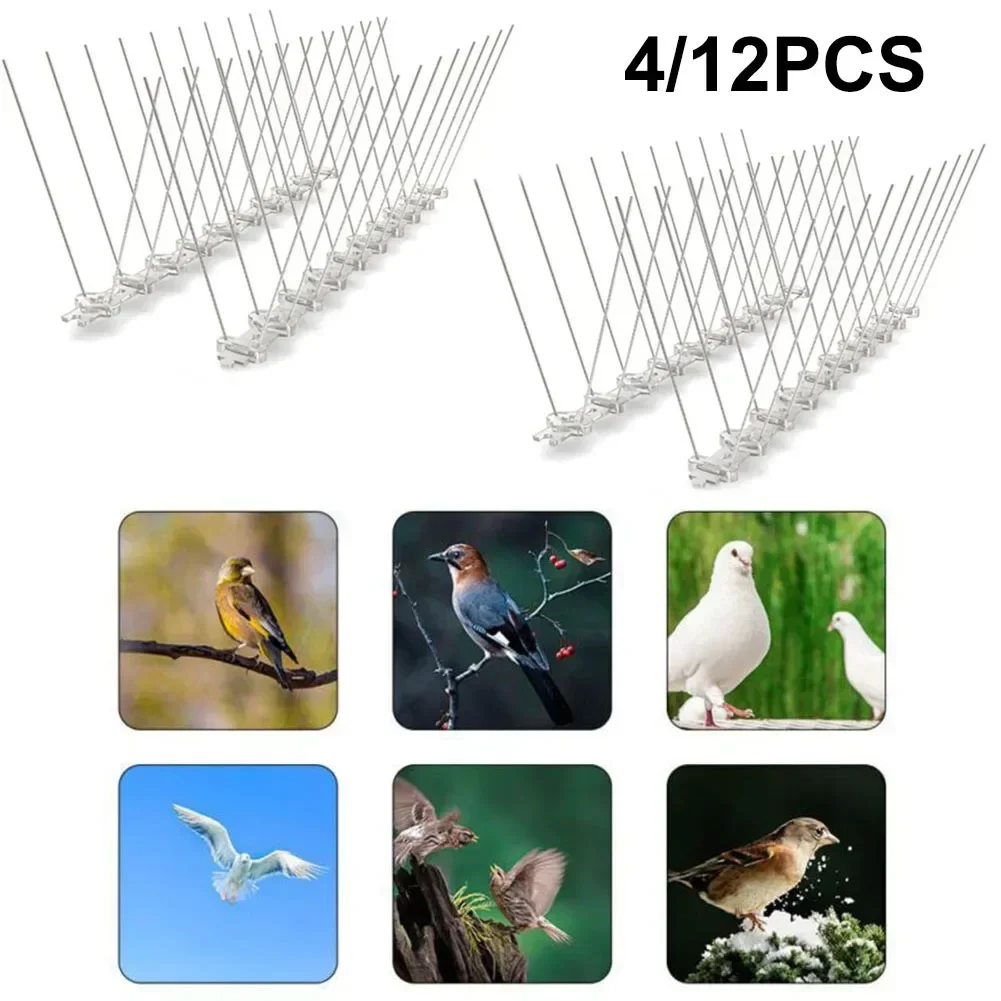 Picos para pájaros de acero inoxidable de 25,6 cm, picos para valla de pared de Metal, disuasor para pájaros, palomas, roedores, suministros para el Control de plagas, repelente