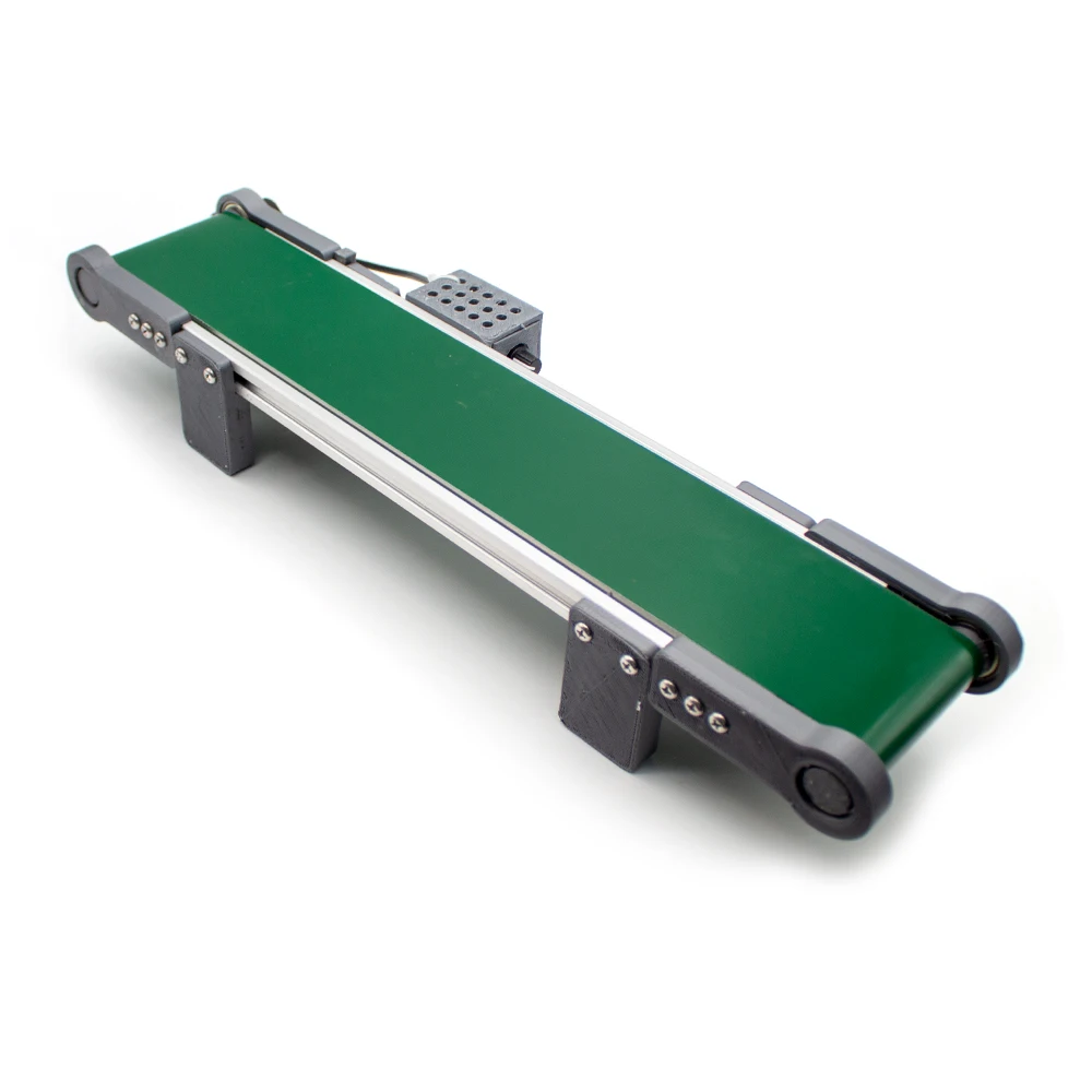 حزام ناقل سطح المكتب الكهربائي بتيار مستمر 12 فولت - سرعة قابلة للتعديل 0-116 دورة في الدقيقة لنموذج المصعد وتجربة الاحتكاك