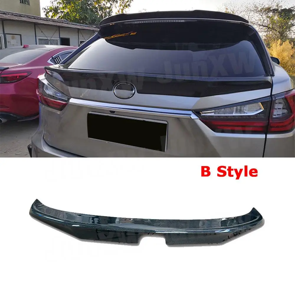 Carbon Fiber Rear Middle Spoiler For Lexus RX300 RX450H 2016-2020 Boot Trunk Trim Wings Car Styling