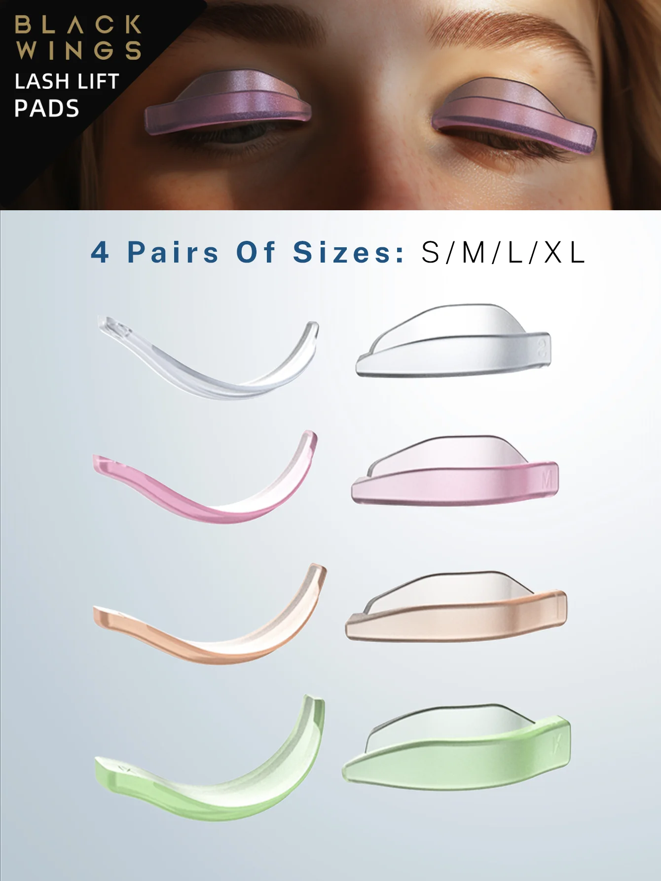Jelly 4 Paar Lashlift Silikon Wimpernlift Dauerwellenpads Kit Eye Curler Rods Tool