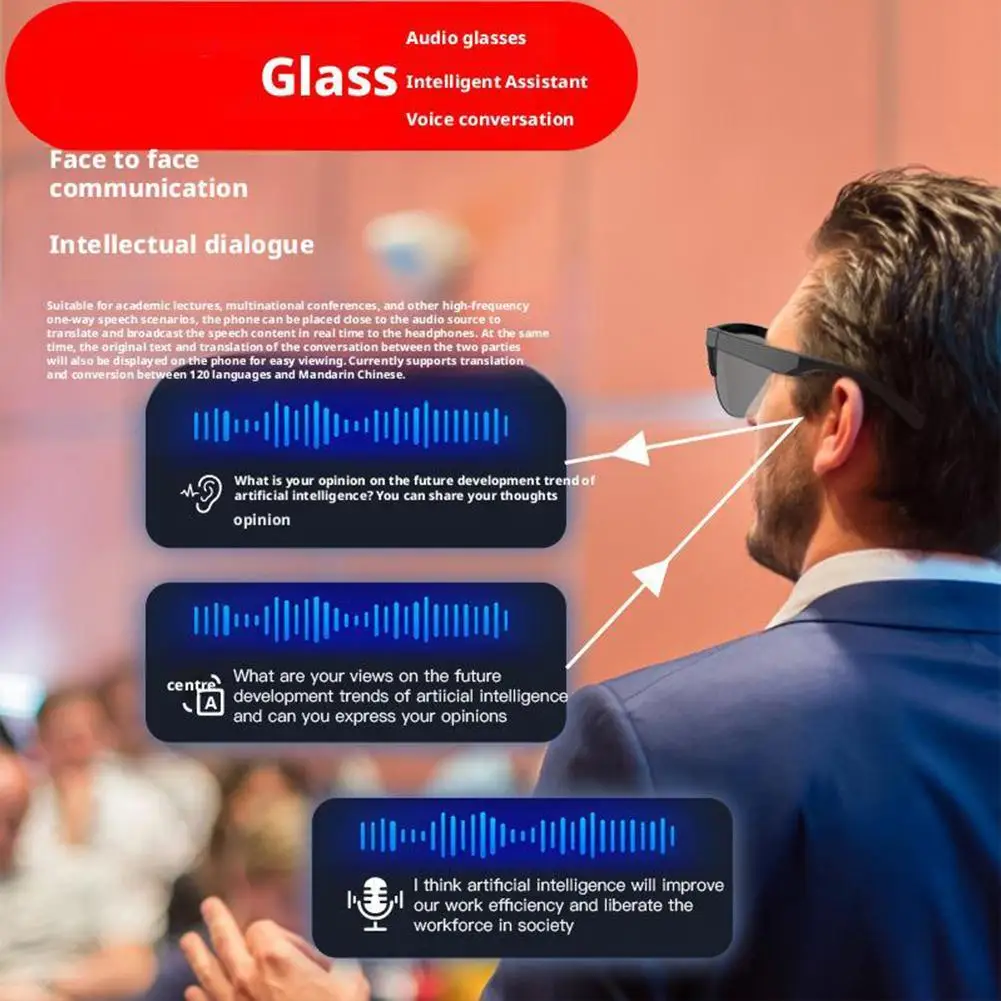 F06 AI Übersetzer Bluetooth Sonnenbrille UV Polarisierte Smart Gläser Integriertes Mikrofon Für Anrufe Musik Für Outdoor-Sport Radfahren T R9N5
