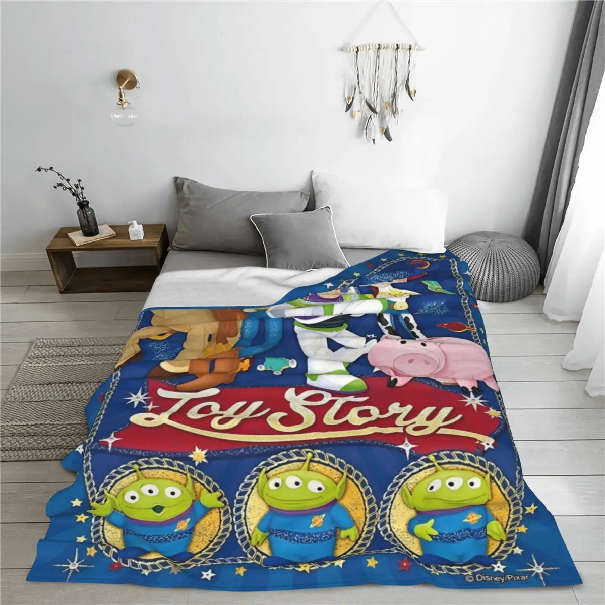 Toy Story Cartoon Cute Flannel Blanket Woody Buzz Lightyear Novelty Throw Blankets for Home 200x150cm Bedspreads