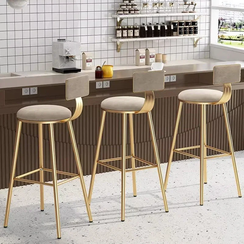 Mesa alta, silla de Bar europea, diseño de cuero, Metal, salón, taburete de Bar, mesa alta, Sillas Para Comedor, muebles de mostrador