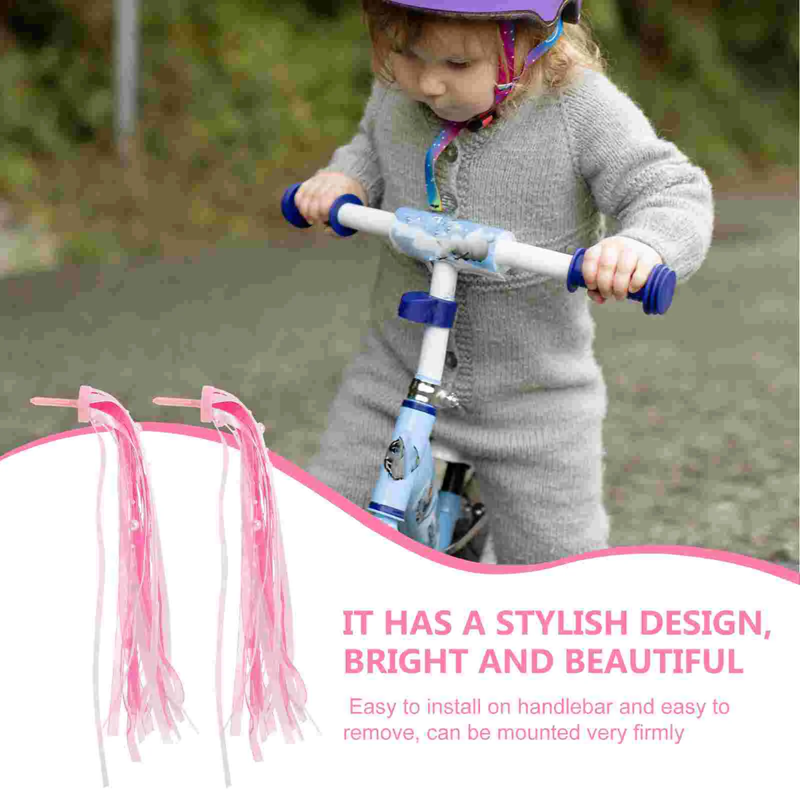 Scooter Handlebar Streamers Bike Accessories for Girls Teenager Tassels Decorate Ribbon The Pet Steamers Ribbons Kids