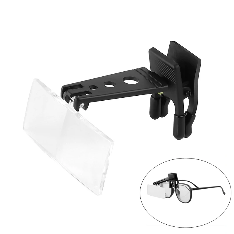 

1.5X 2.5X 3.5X Clamping Glasses Magnifier with Clip Embroidery Magnifying Lupas for Needlework Third Hand for Repairing Reading