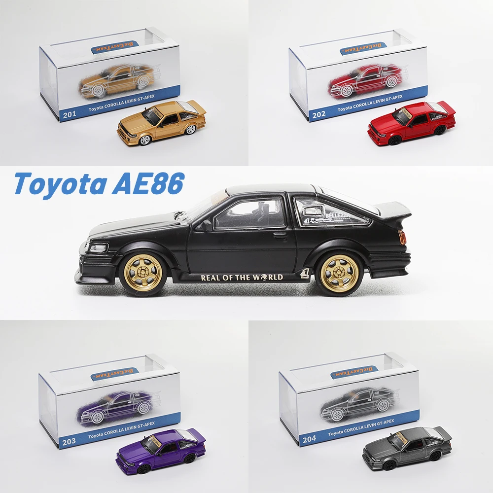 

DCT 1/64 AE86 WideBody Version Model Sports Car Vintage Cars JDM Vehicle Diecast Car Collection Toy Vehicle With Display Case