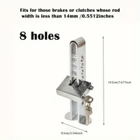 Heavy Duty Adjustable Brake Pedal Lock - 8-Hole Anti-Theft Security System with 2 Keys for Universal Car, Truck, SUV Protection 2