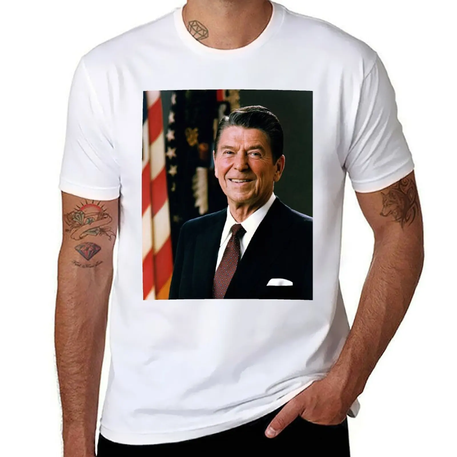 

Ronald Reagan T-Shirt t shirt man casual t shirt personalised T-Shirt