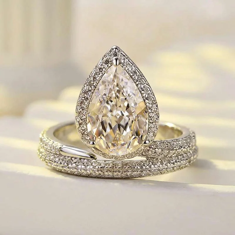 925 Sterling Silver Design for Women Inlaid Shining CZ Luxury Ring Trendy Engagement Anniversary Elegant High Quality Jewelry
