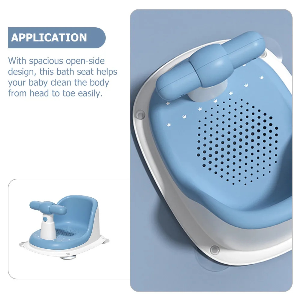 Baby Shower Seat Bath Seat for Newborn Infant Bathtub Chair Creative Backrest Stable Safety Infant Bathing Supply view 4