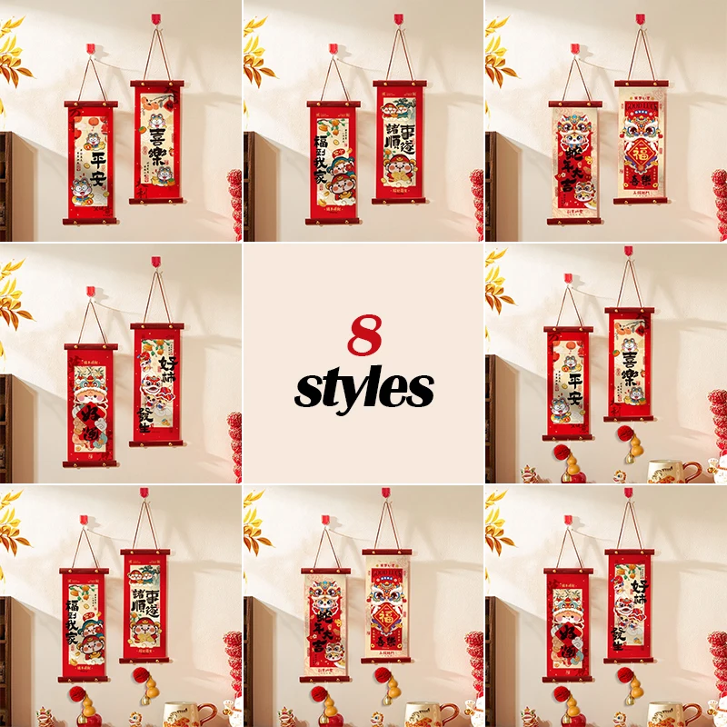 2025 Year Of The Snake Spring Festival Couplets Chinese New Year Door Stickers Blessing Couplet Scene Layout Decor Ornaments - Image 5