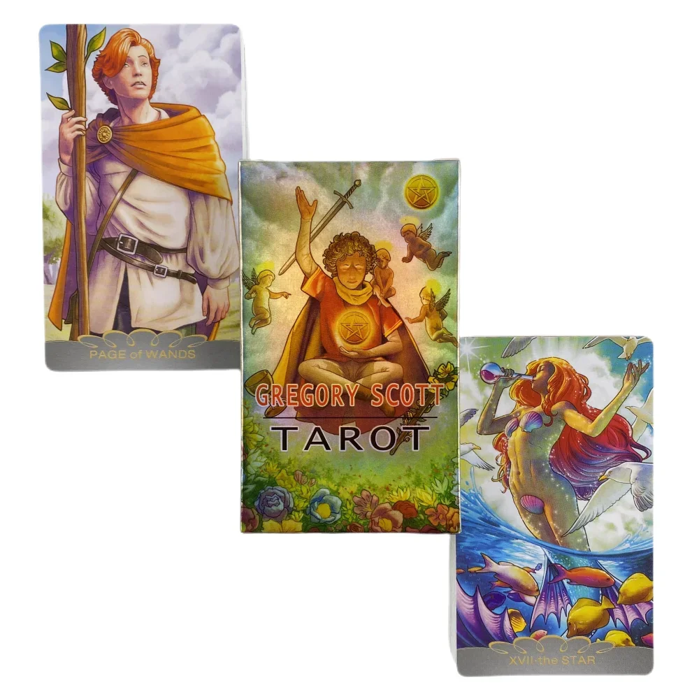 Baraja de cartas de Tarot de Gregory Scott, oráculo A 78, visión en inglés, edición de adivinación, juegos de Borad