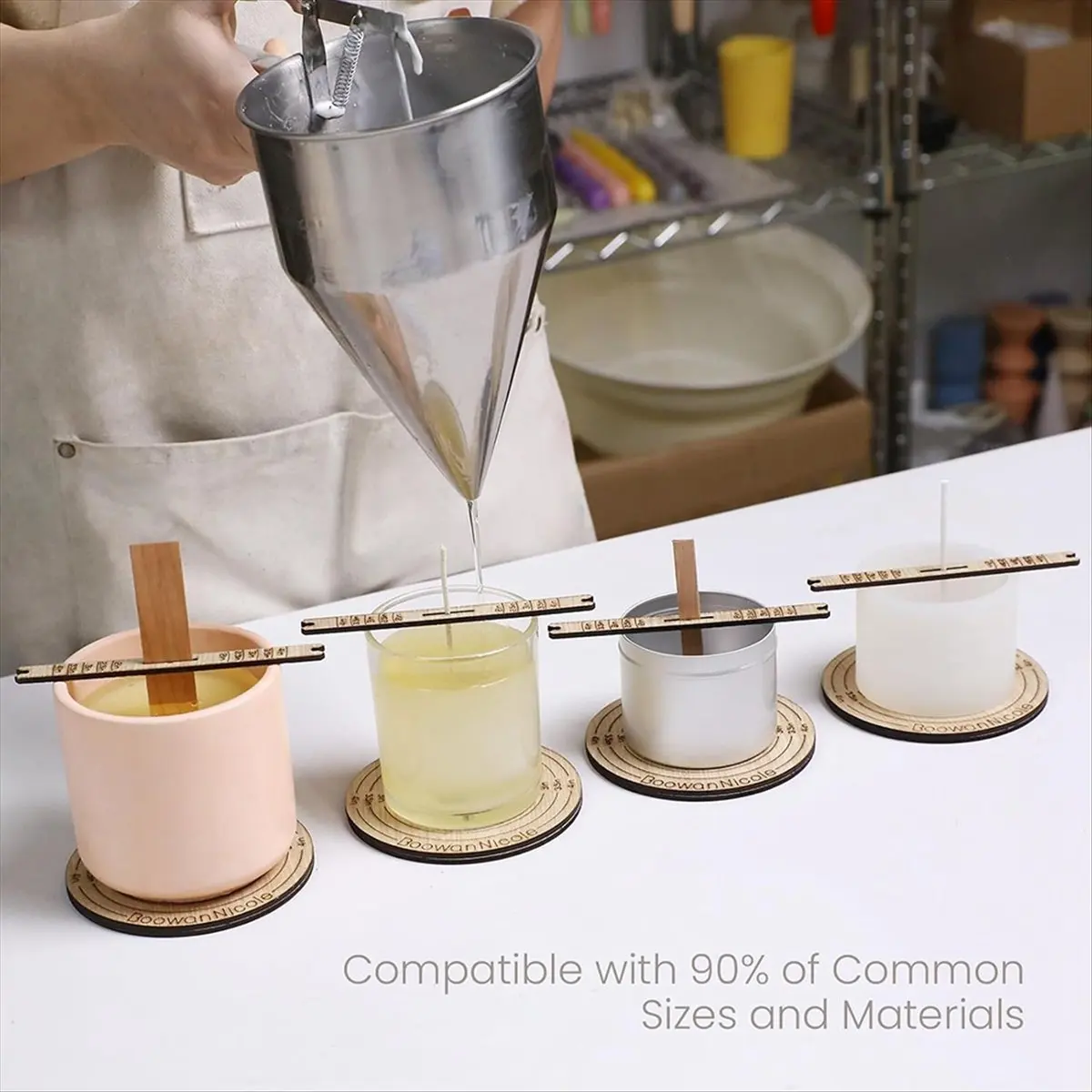 AA14 Universal Candle Wick Centering Tool for Candle Making, Suitable for Most Candle Jars and Refill Sizes